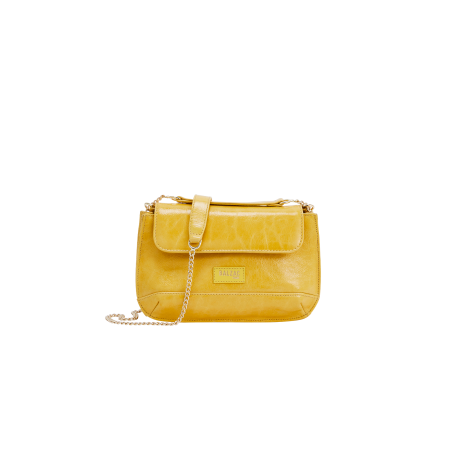 Yellow crumpled patent Poetry bag acheter en ligne