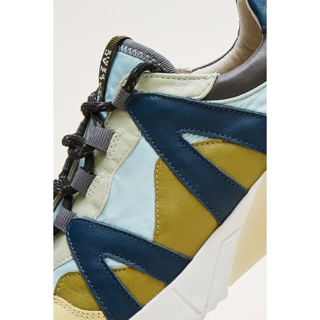 Yellow green and blue Astor sneakers livraison gratuite