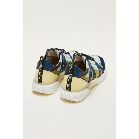 Yellow green and blue Astor sneakers livraison gratuite