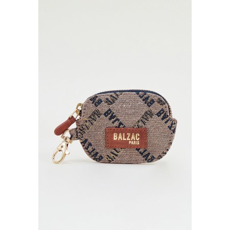 Monogram jacquard Ziggy carabiner coin purse hantent personnes