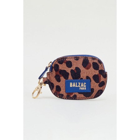 Coffee Leopard Pony Ziggy Carabiner Coin Purse paiement sécurisé