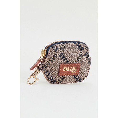 Monogram jacquard Ziggy carabiner coin purse hantent personnes