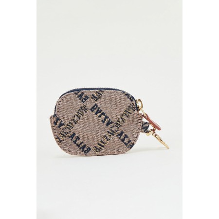 Monogram jacquard Ziggy carabiner coin purse hantent personnes