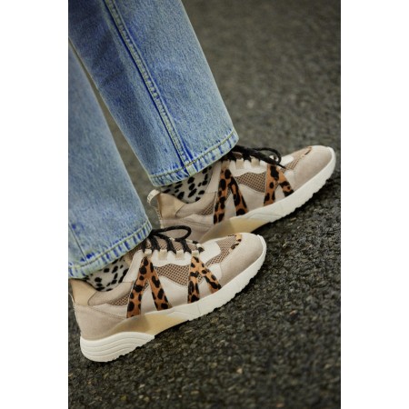 Sand and cheetah Astor sneakers 2023