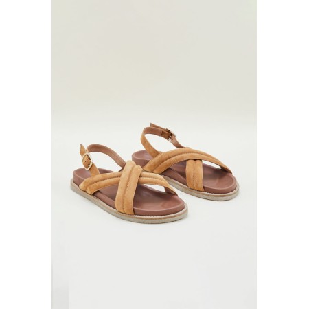 Petra camel nubuck sandals Dans la société mordern