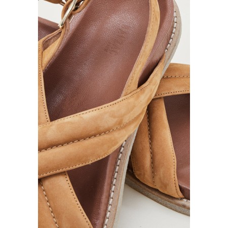 Petra camel nubuck sandals Dans la société mordern