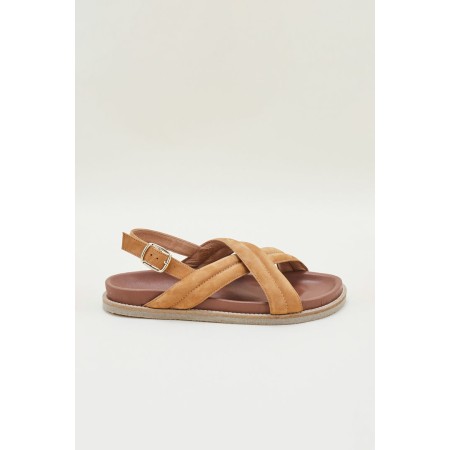 Petra camel nubuck sandals Dans la société mordern