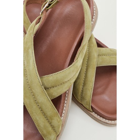 Khaki nubuck Petra sandals Economisez 