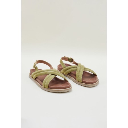 Khaki nubuck Petra sandals Economisez 