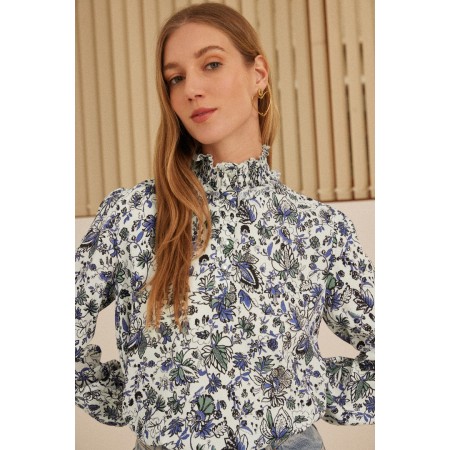 Blouse Une Fois flower garden print pas cheres