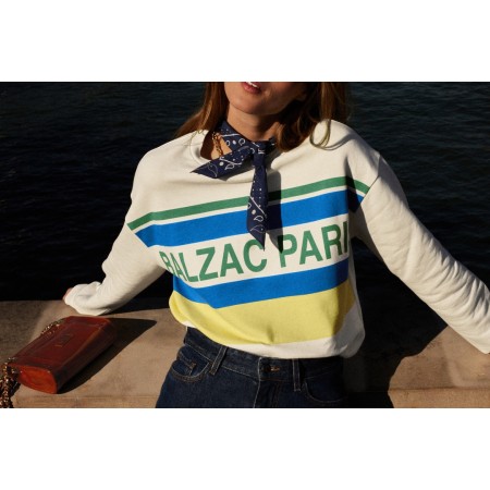 Ecru, blue and yellow Harlow BP sweatshirt Découvrez la collection