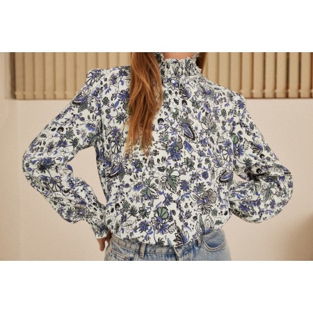 Blouse Une Fois flower garden print pas cheres