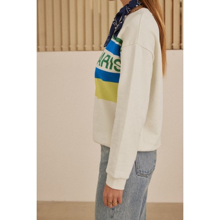 Ecru, blue and yellow Harlow BP sweatshirt Découvrez la collection