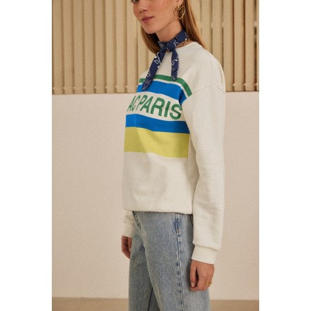 Ecru, blue and yellow Harlow BP sweatshirt Découvrez la collection