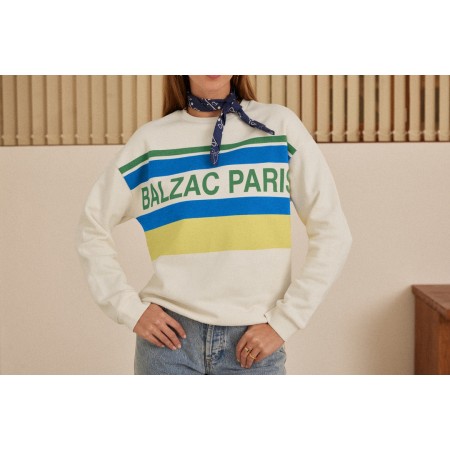 Ecru, blue and yellow Harlow BP sweatshirt Découvrez la collection