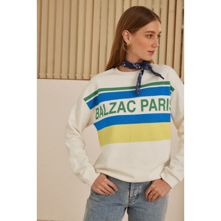 Ecru, blue and yellow Harlow BP sweatshirt Découvrez la collection