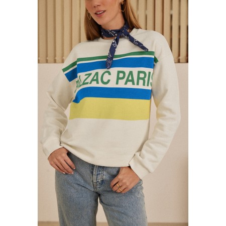 Ecru, blue and yellow Harlow BP sweatshirt Découvrez la collection