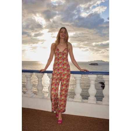 Senteur jumpsuit with flower cocktail print en stock