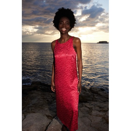 Raspberry jacquard Avenir dress acheter en ligne