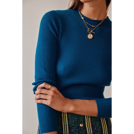 Pull Clafoutis bleu canard pas cher