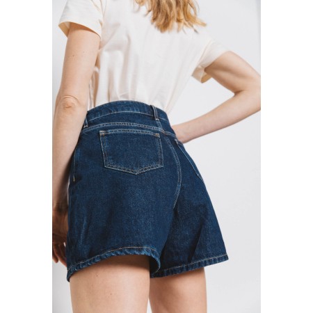 Short Maylone jean bleu minuit la colonne vertébrale