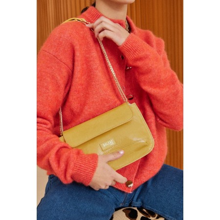 Sac Poésie vernis froissé jaune ouvre sa boutique