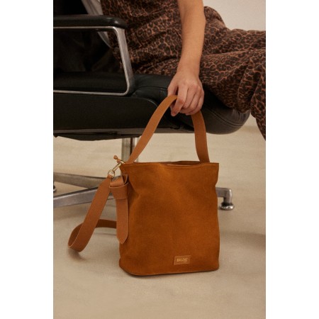 Sac Grand Orion bi-matière camel rembourrage situé sous