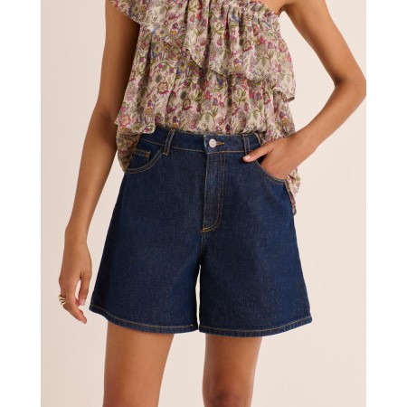 Short Maylone jean bleu minuit la colonne vertébrale