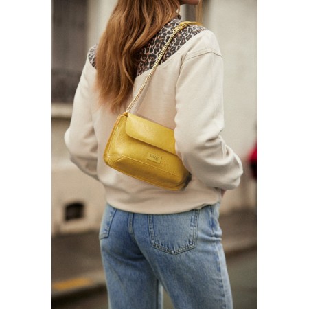 Sac Poésie vernis froissé jaune ouvre sa boutique