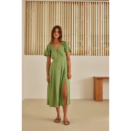 Robe Coral vert sauge pas cher