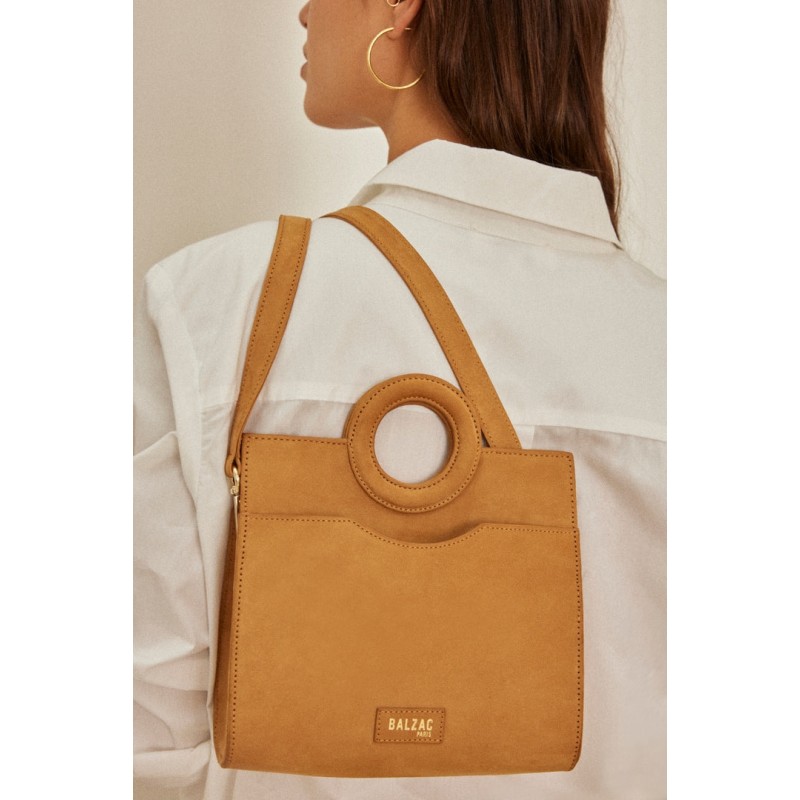 Sac Mini Gaia nubuck camel de technologie