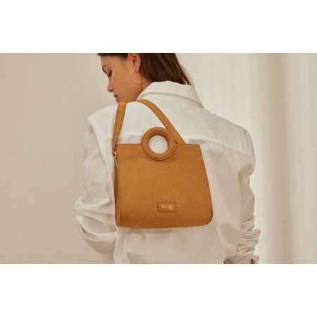 Sac Mini Gaia nubuck camel de technologie