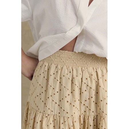 Jupe Gaby broderie anglaise beige 50-70% off 