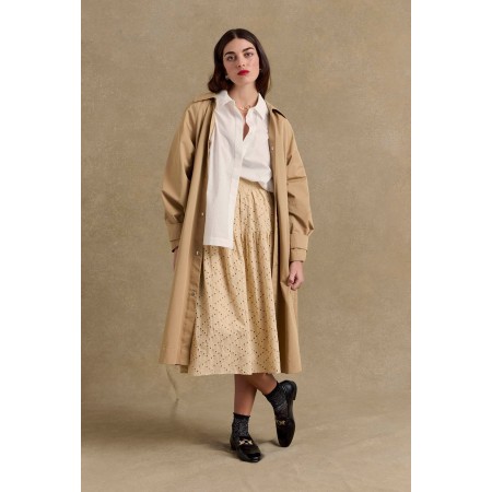 Jupe Gaby broderie anglaise beige 50-70% off 