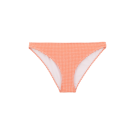 Bas de maillot Laura vichy orange et blanc s'inspire de l'anatomie humaine