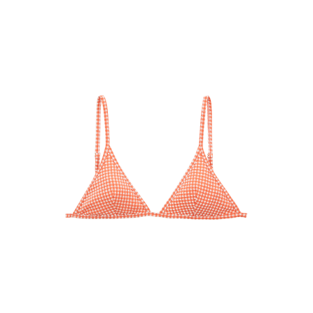 Haut de maillot Elise vichy orange et blanc acheter en ligne