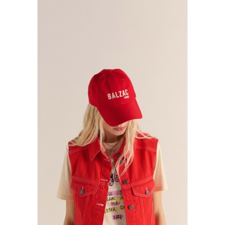 Casquette Espoir rouge & écru Les êtres humains sont 