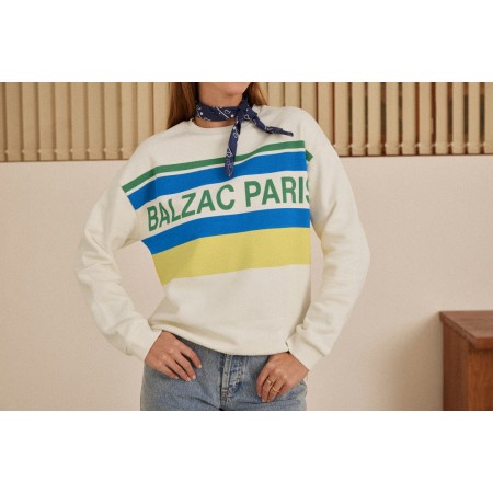 Sweat-shirt Harlow BP écru, bleu et jaune Comparez et commandez 