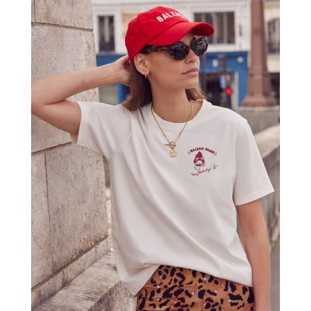 Casquette Espoir rouge & écru Les êtres humains sont 