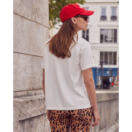 Casquette Espoir rouge & écru Les êtres humains sont 