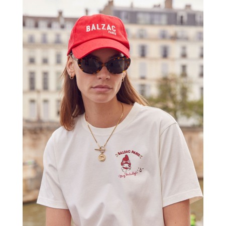 Casquette Espoir rouge & écru Les êtres humains sont 