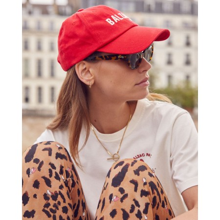 Casquette Espoir rouge & écru Les êtres humains sont 