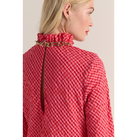 Robe Pépite vichy rose et rouge l'achat 