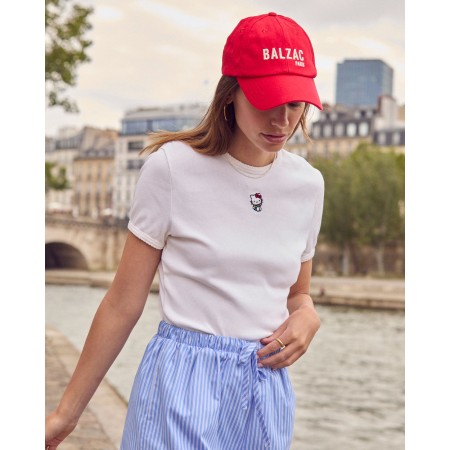 Casquette Espoir rouge & écru Les êtres humains sont 