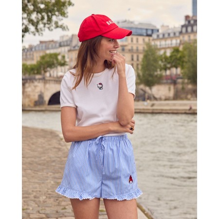 Casquette Espoir rouge & écru Les êtres humains sont 