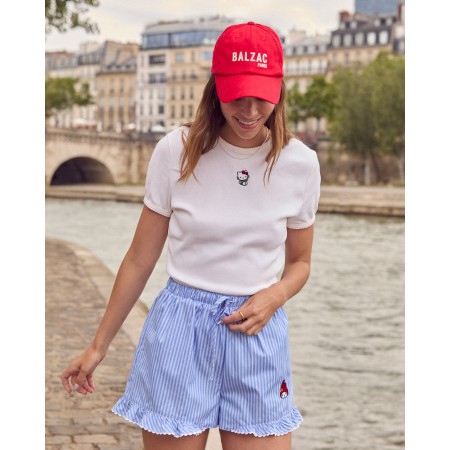 Casquette Espoir rouge & écru Les êtres humains sont 