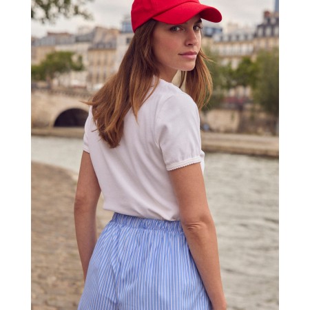 Casquette Espoir rouge & écru Les êtres humains sont 