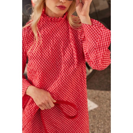 Robe Pépite vichy rose et rouge l'achat 