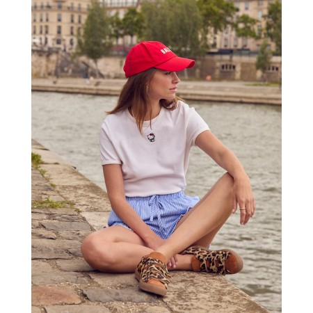 Casquette Espoir rouge & écru Les êtres humains sont 